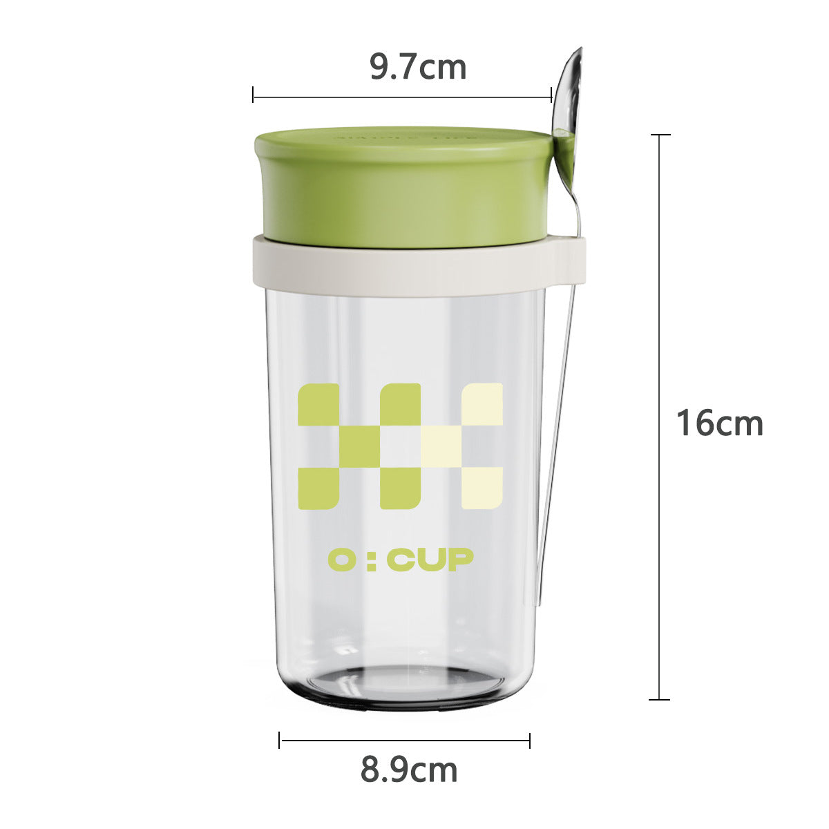 Glass oatmeal breakfast cup home milk cup with spoon bowl water cup with coffee cup