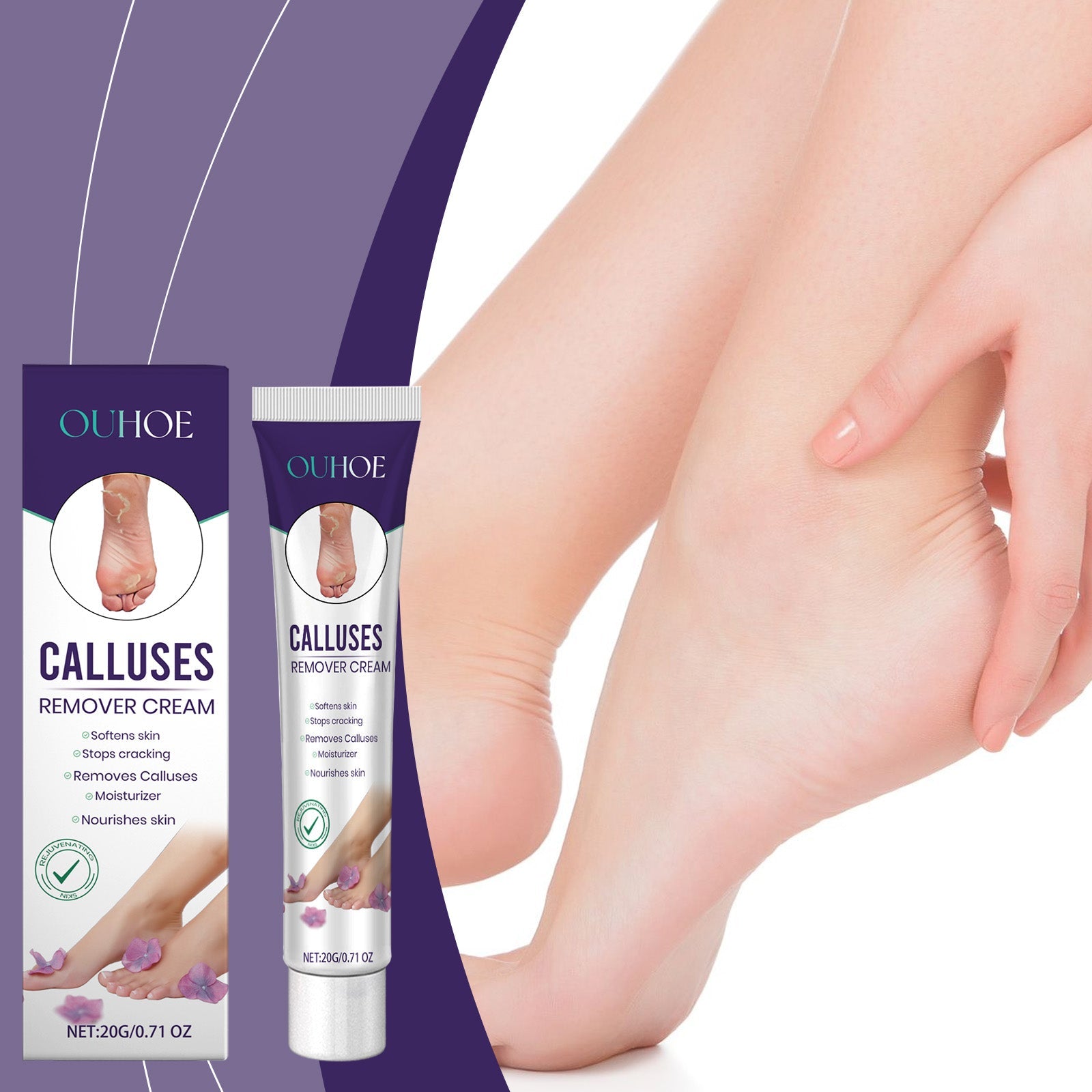 Foot Callous Removal Repair Cream Gently Softers Exfoliation Soothing Dry Moisturizing Hydrating Repair Cream