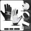 Outdoor sports riding gloves wear-resistant shock-absorbing and touch screen mountain bike gloves - A0072-BLACK / M