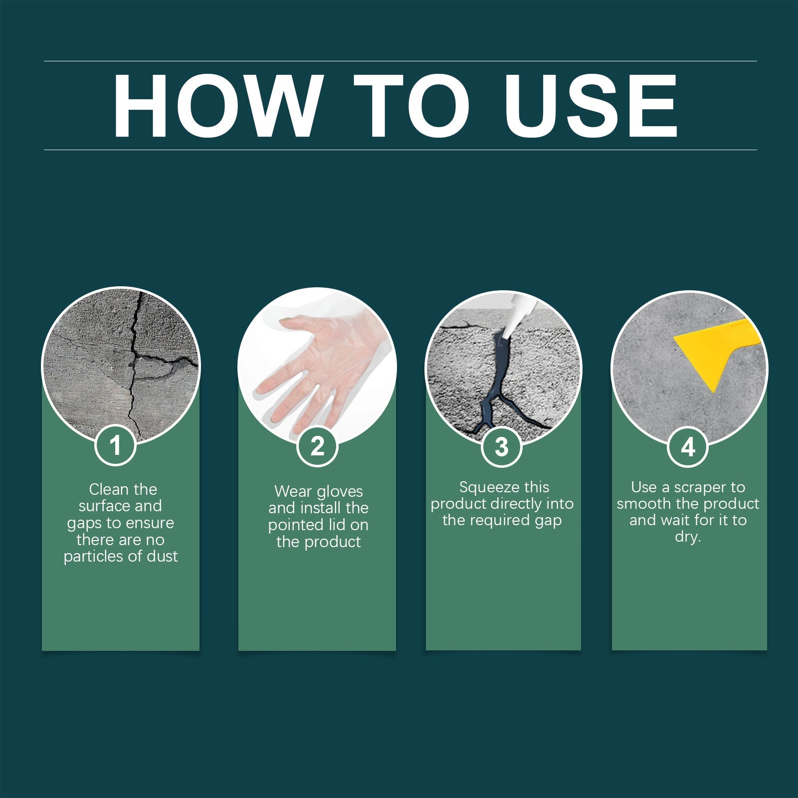 Concrete Crack Waterproof Repair Sealant, Ground Crack Outdoor Tile Crack Repair Adhesive