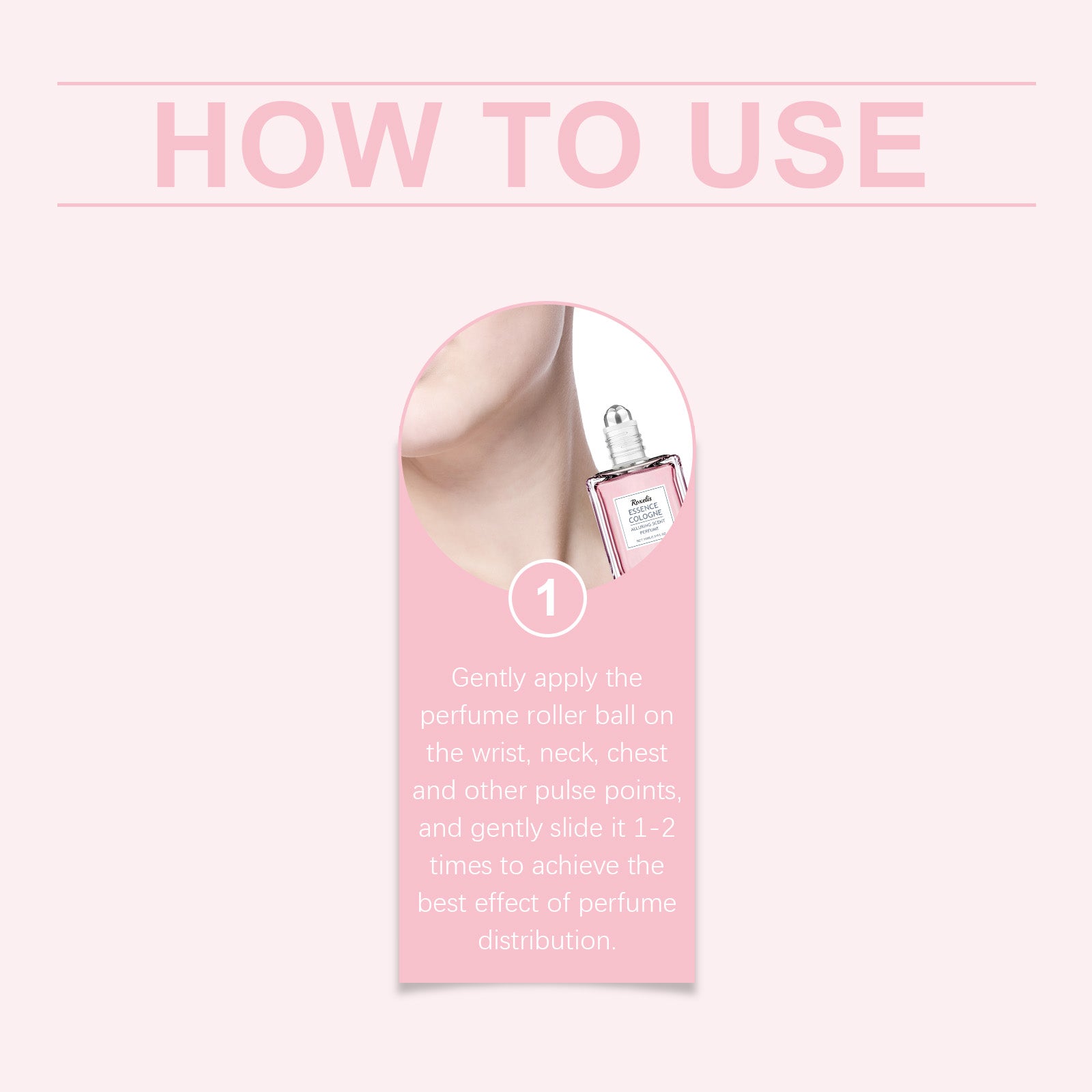 Pink Rose Fragrance Essential Oil, Mild Natural Fresh Fragrance Fragrance Portable Women's Eau De Toilette