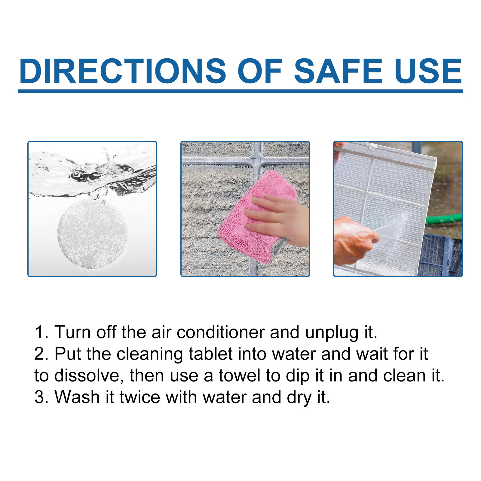 Air Conditioner Cleaning Tablet, Air Conditioner Cleaning Sheet For Household Air Conditioner