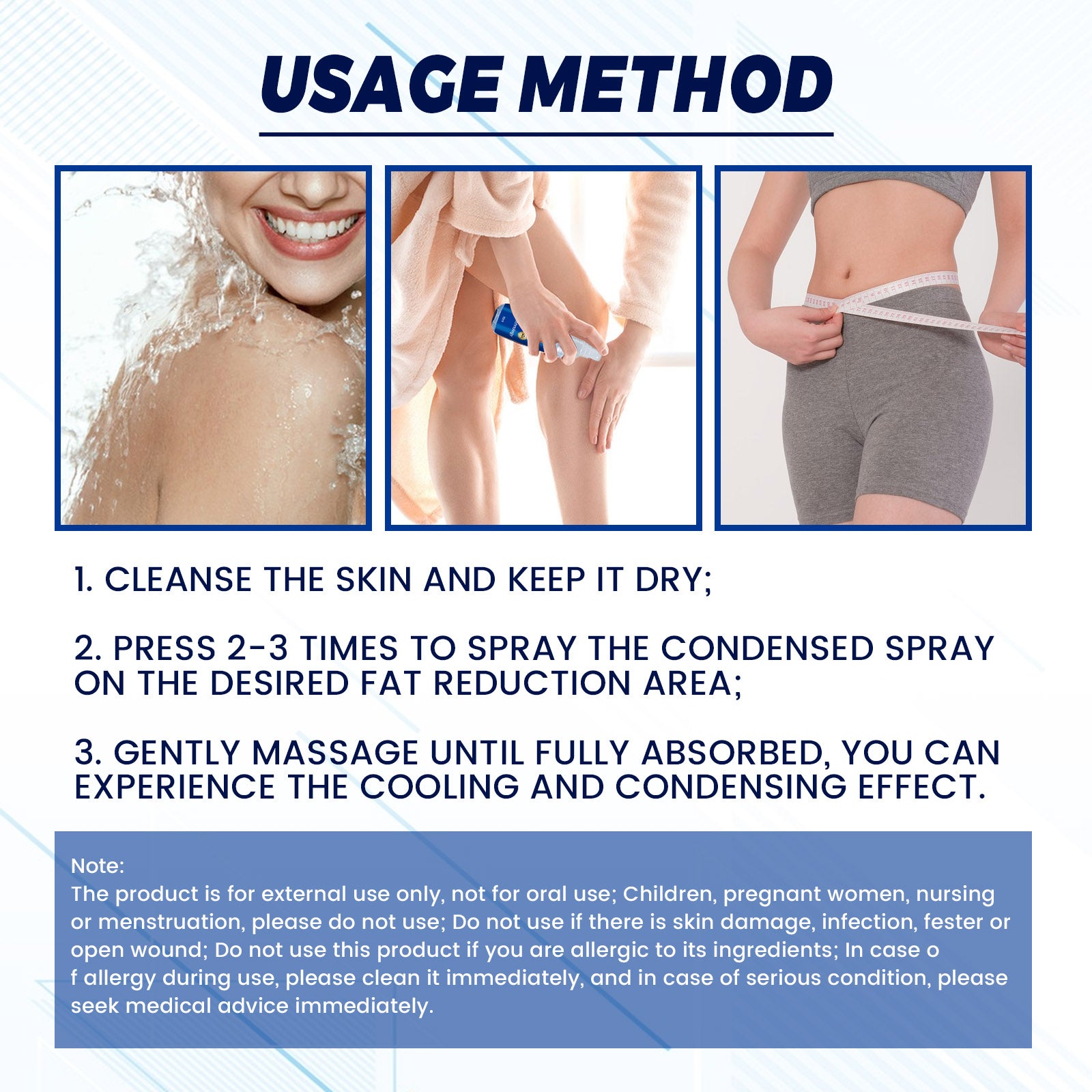 Body Shaping Condensation Spray, Anti-Orange Peel Moisturizing And Firming Skin Body Slimming Condensation Spray