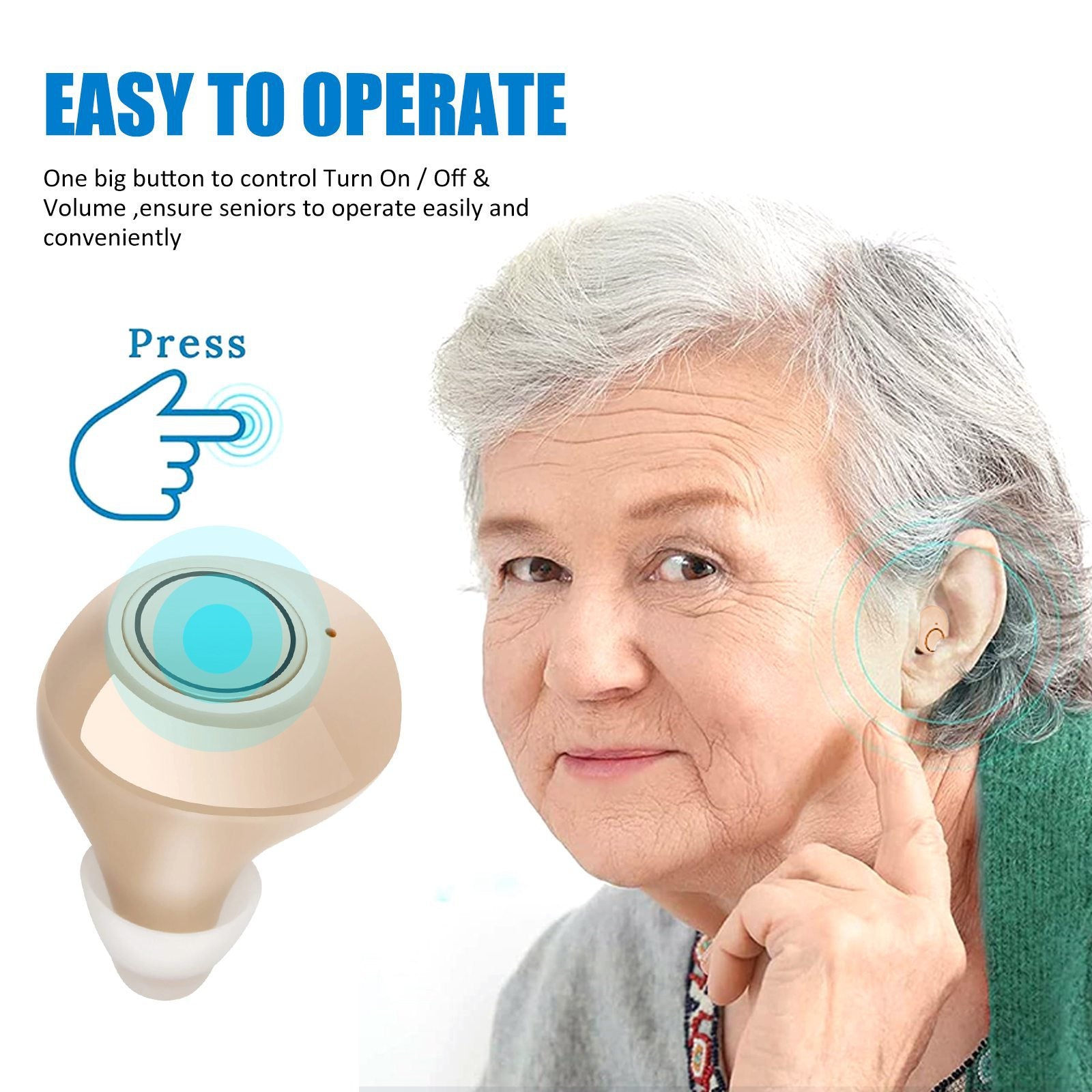 New A39 Skin Color To The Ear Charging Old Man That Sound Collector Hearing Aid Earphone Hearing Aid
