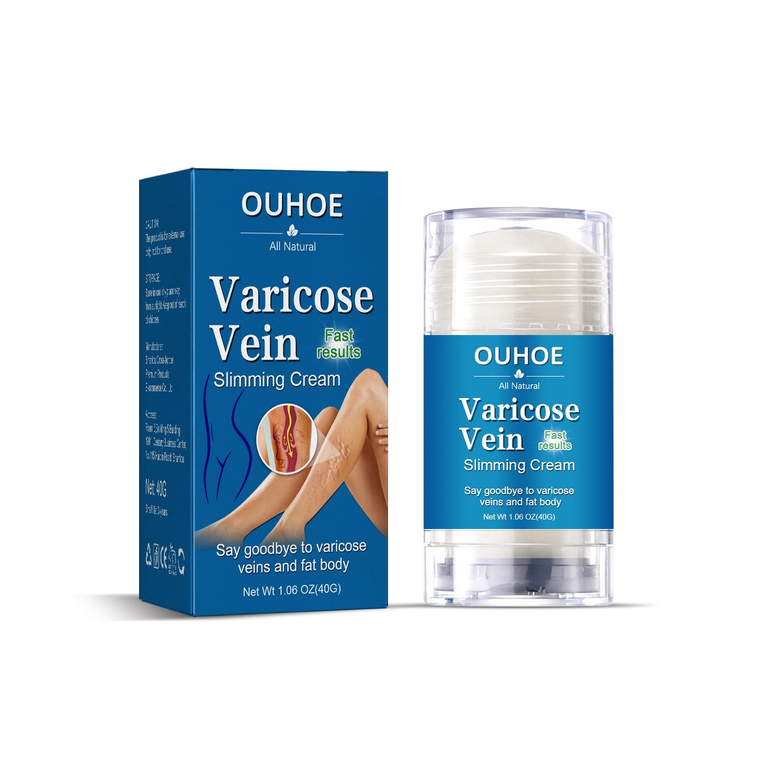 Varicose Vein Slimming Cream, Vein Repair Body Care Reduces Leg Muscle Swelling Earthworm Leg Slimming Cream