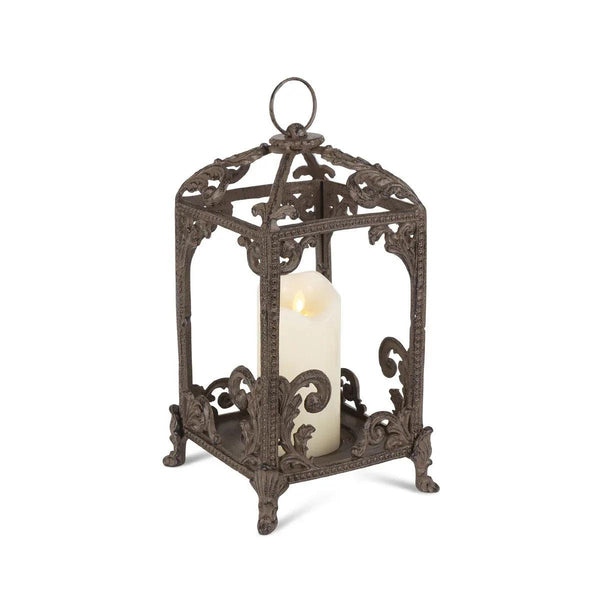 Acanthus Cast Aluminum Lantern by GG Collection - Gifts for You 'n Me