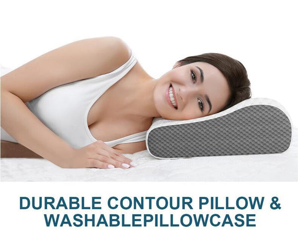 Ergonomic Contour Design Memory Foam Firm Ventilated Gel Foam Pillow for Side Sleepers