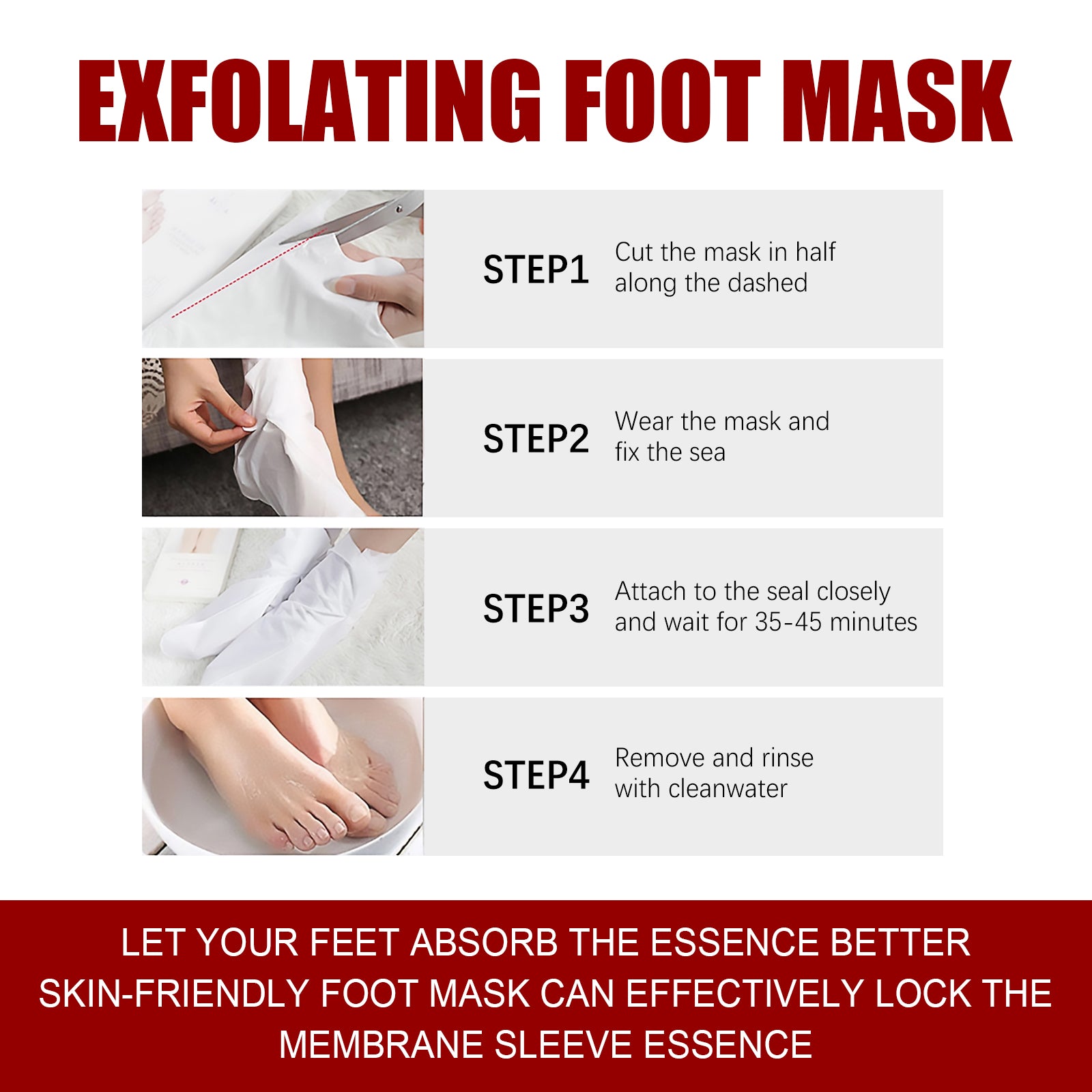 Exfolating Foot Mask, Tender Skin To Moist Calluses To Exfoliate Dead Skin Hydrating Foot Care