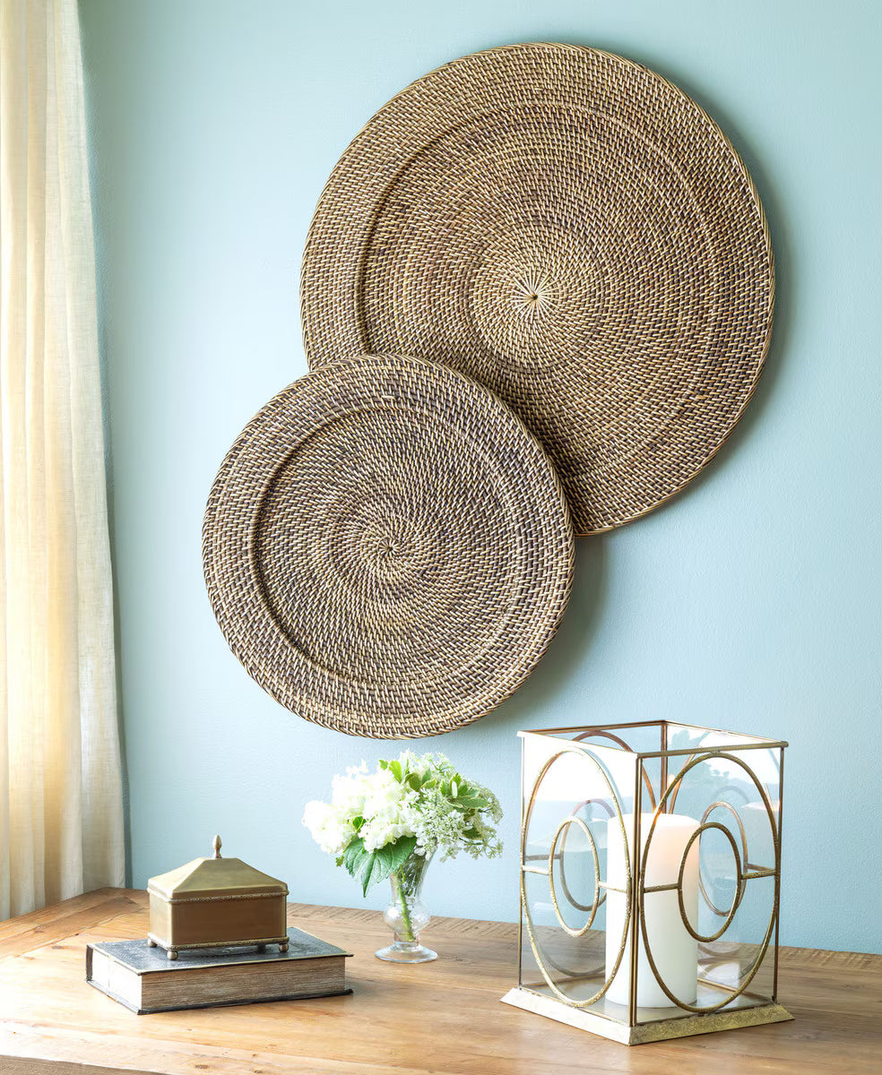 Round Rattan Tray, Medium