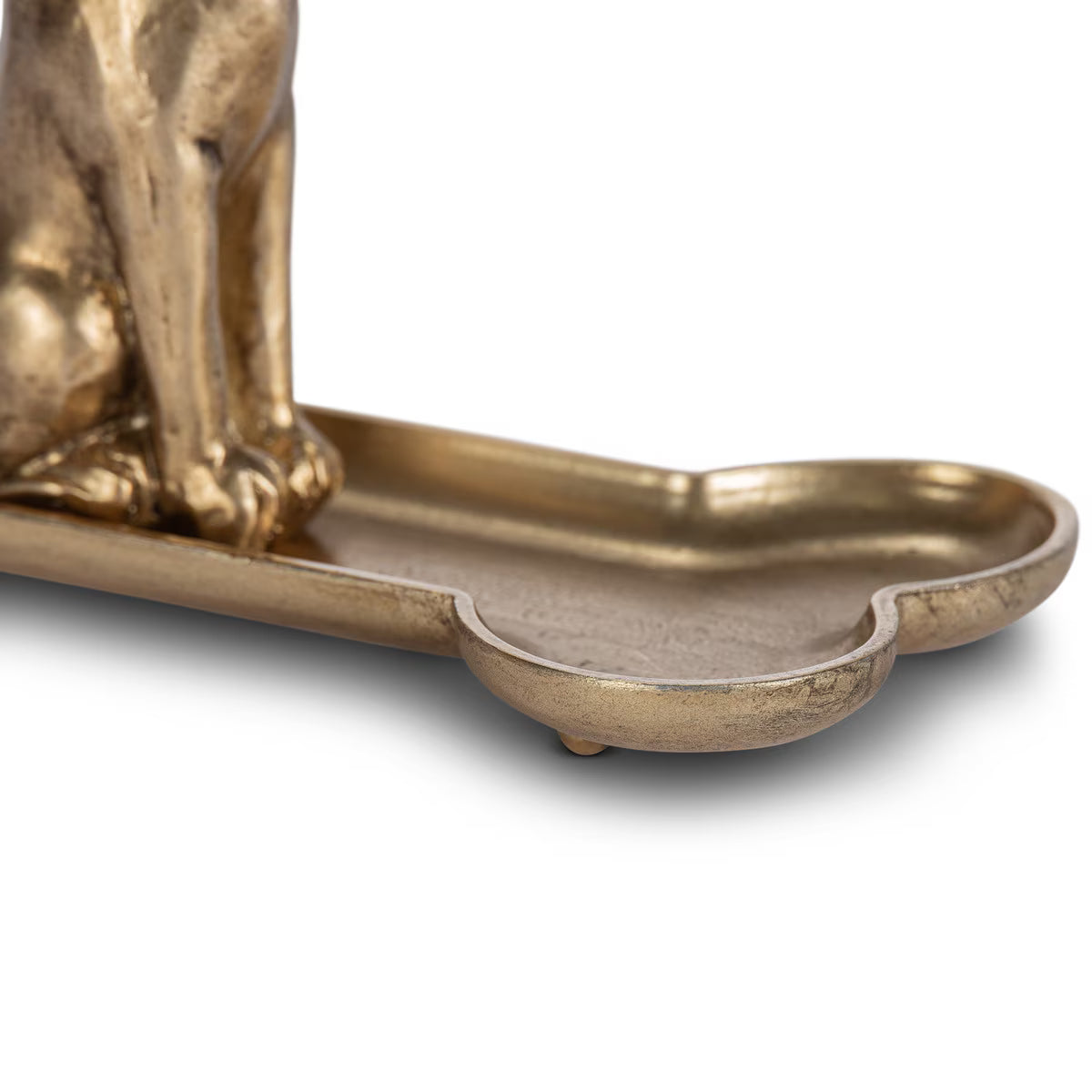 Petit Hound Jewelry Dish, Antiqued Gold
