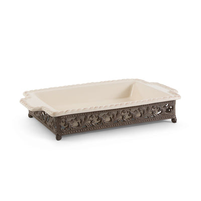 Acanthus Stoneware Baking Dish, 14