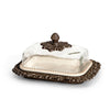 Acanthus Glass Dome Butter Dish