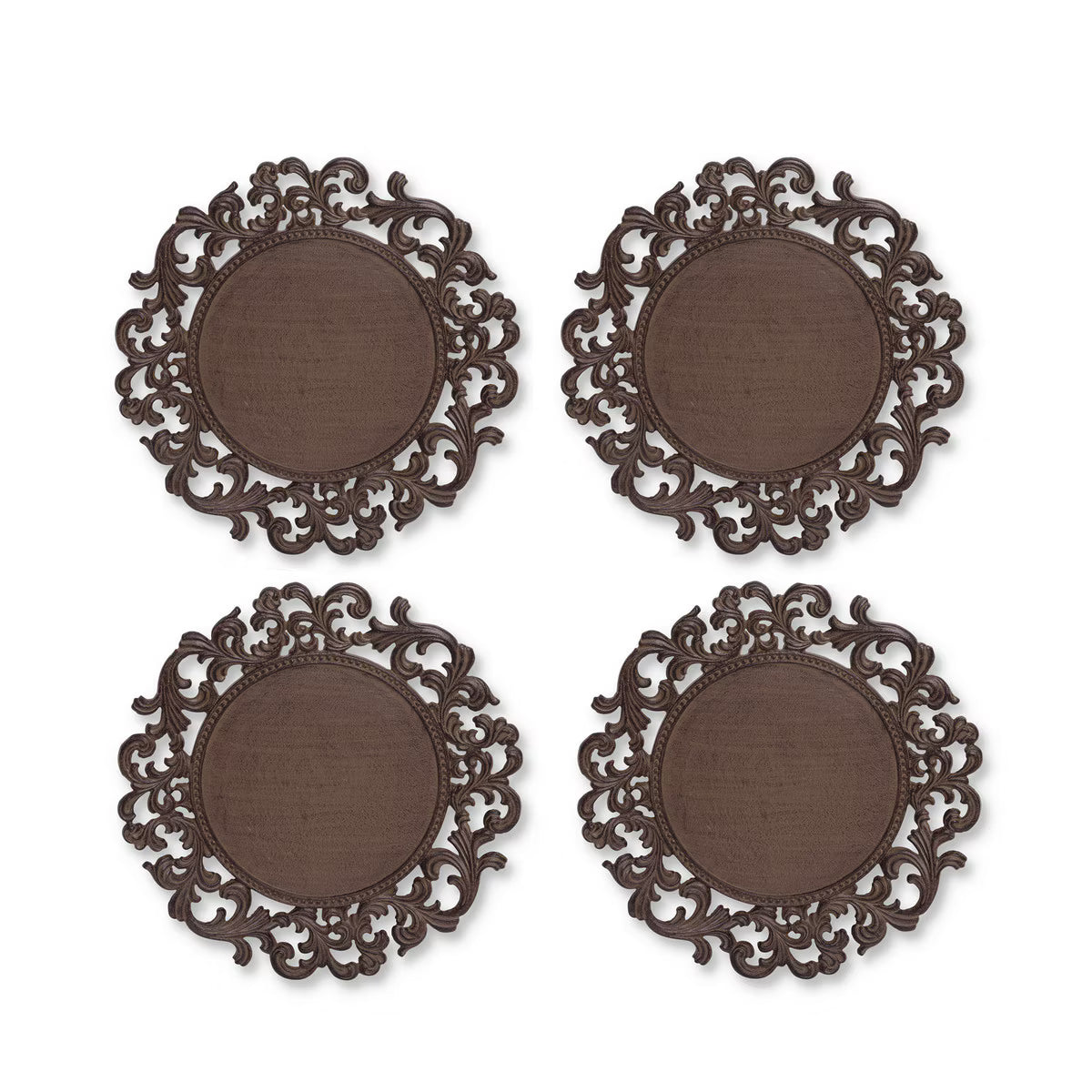 Acanthus Chargers, Set of 4