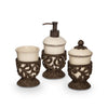 Acanthus Stoneware Vanity Set, Set of 3