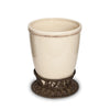 Acanthus Stoneware Waste Basket