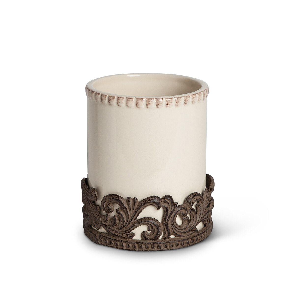 Acanthus Stoneware Utensil Holder