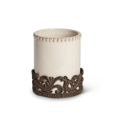 Acanthus Stoneware Utensil Holder