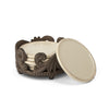 Acanthus Stoneware Coaster Set of 4 with metal Base