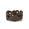 Acanthus Stoneware Coaster Set of 4 with metal Base