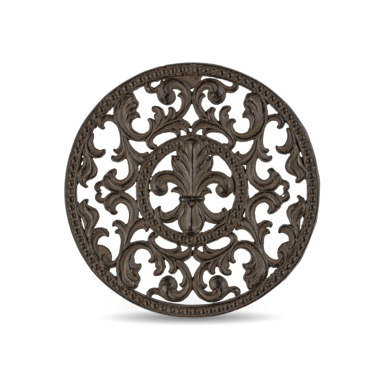 Acanthus Cast Aluminum Round Trivet