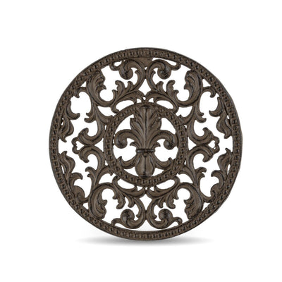 Acanthus Cast Aluminum Round Trivet