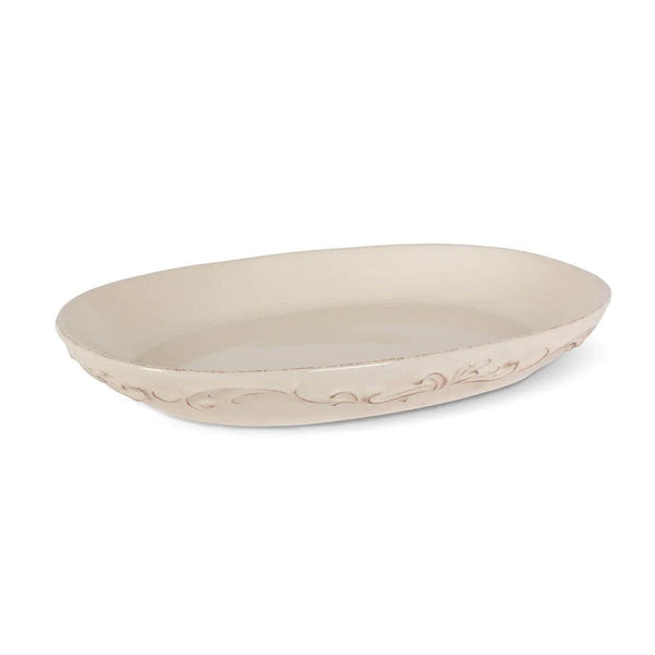 Acanthus Stoneware Oval Serving Platters, Set of 2 - Gifts for You 'n Me