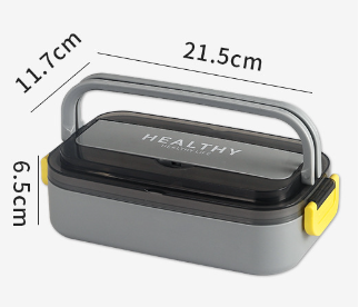 Microwave-heatable 316 stainless steel sealed single-layer compartment insulation lunch box lunch box bento box