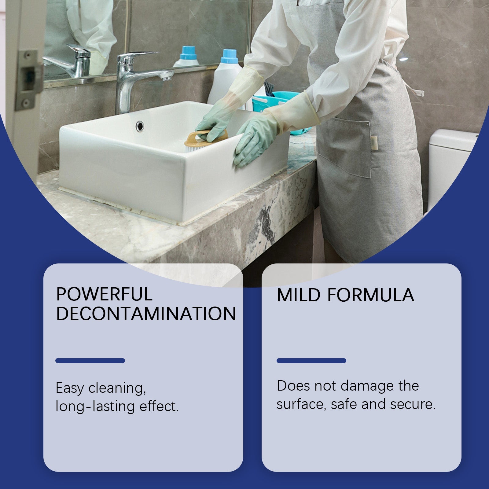 Bathroom Sink Stainless Steel Cleaner Shower Room Glass Scale Decontaminating Cleaner Bathtub