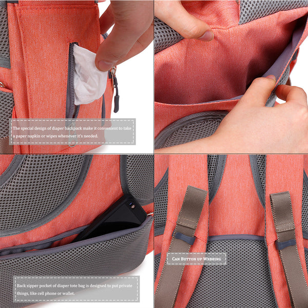 Nappy Bag Large Capacity Baby Diaper Bag Travel Backpack Waterproof knapsack