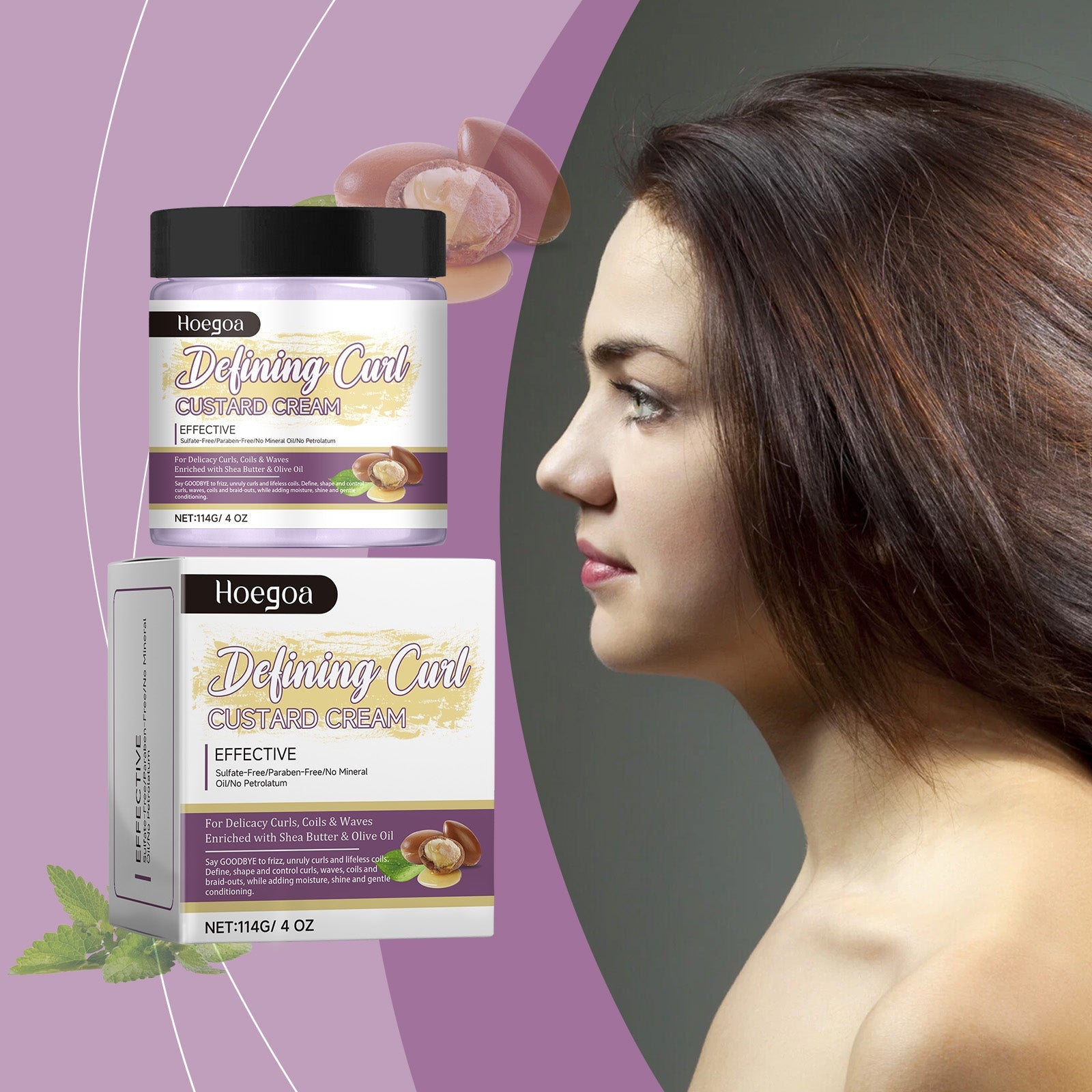 Non-Evaporating Film Curl Cream Nourishes And Restores Curly Hair Elastic Volumizing Long Lasting Styling Cream For Lazy People