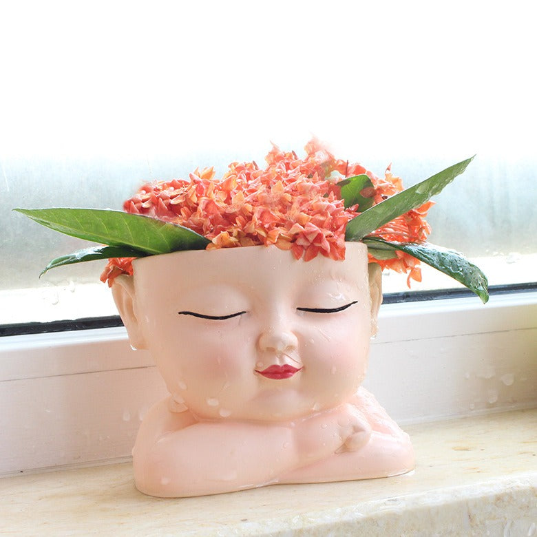 Creative Baby Flower Pot Decoration Potting Landscape Courtyard Garden Face Flower Pot