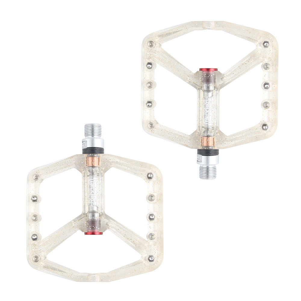 CNC Wide-faced PC Pedal Bicycle Pedal Road Mountain Bike Peilin Anti-Skid Pedal 2 Bearing Pedal