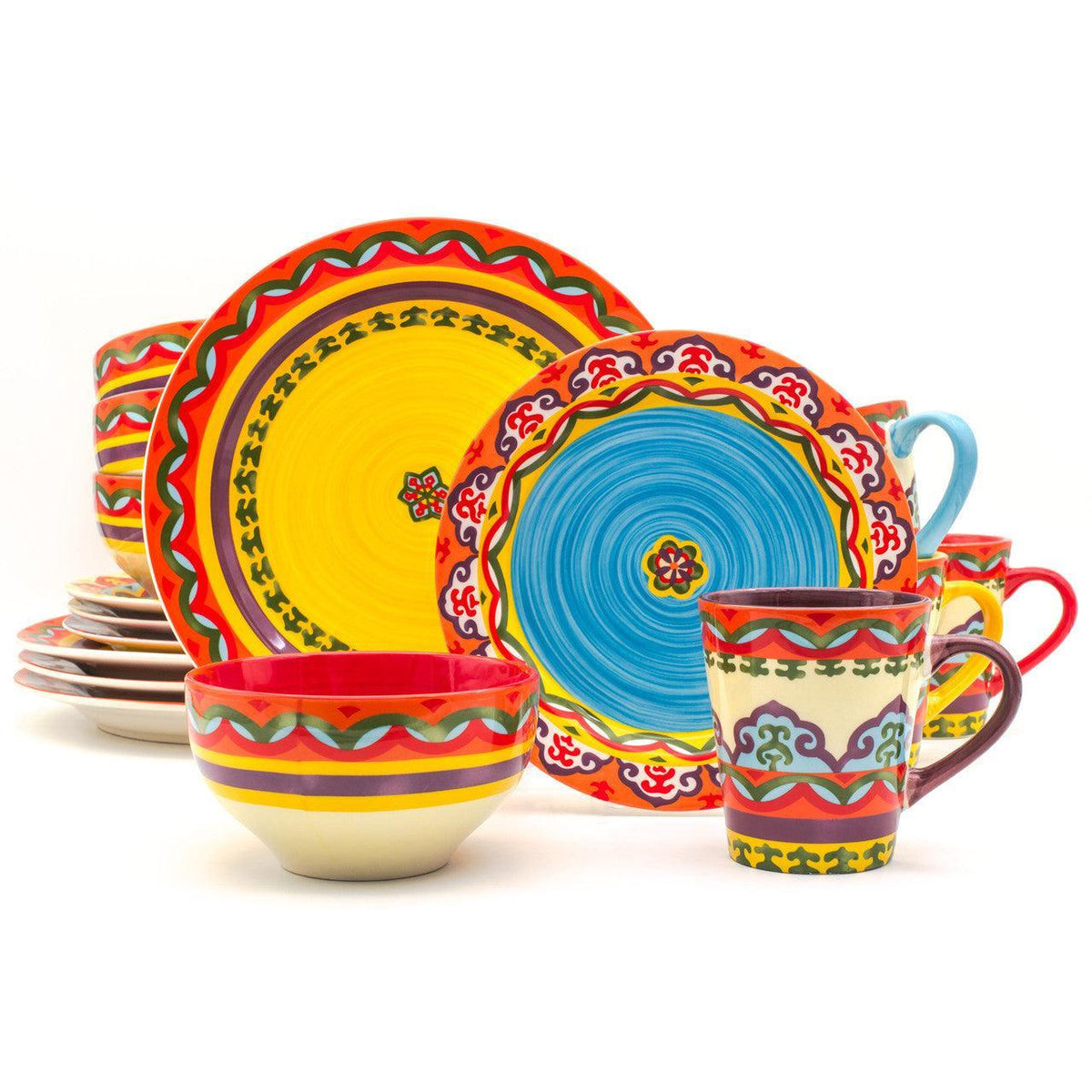 Galicia 16 Piece Stoneware Dinnerware Set, Service for 4