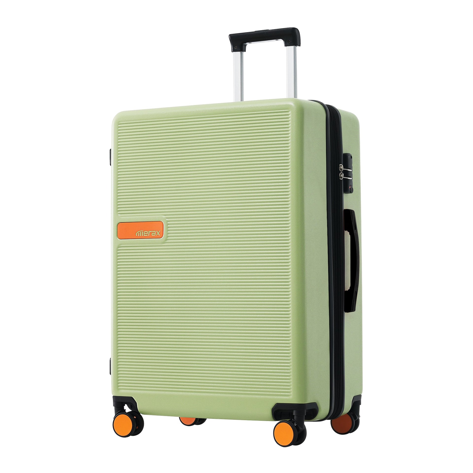 Contrast Color Hardshell Luggage 24inch Expandable Spinner Suitcase with TSA Lock Lightweight Green + ABS