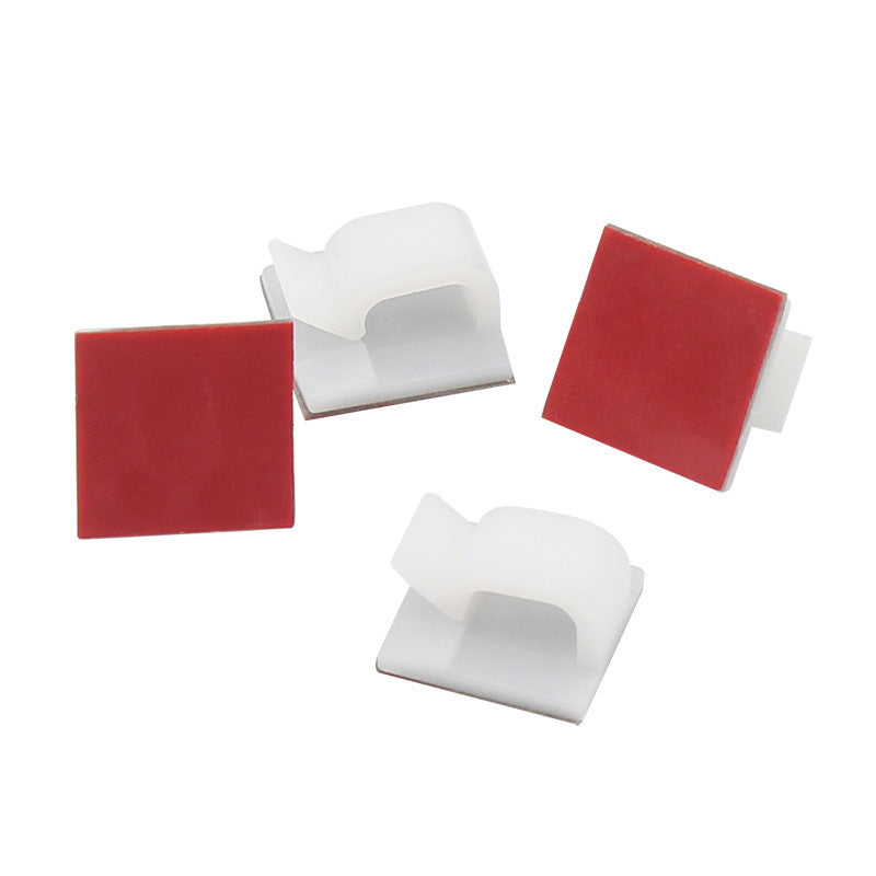 Wire fixing clip adhesive R-type wiring buckle for cable storage without punching holes bundle wire compression clip