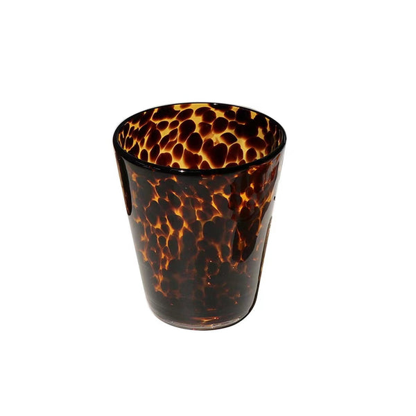 1 Pcs Brown Leopard Grain Cup Glass Transparent Sense Water Cup Tea Cup Coffee Mugs Wine Glasses Drinking Glasses