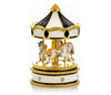 Black Musical Carousel with Spinning Royal Horses