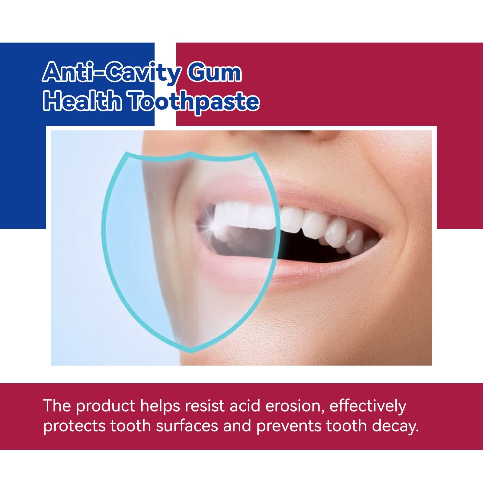 Anti-Cavity Gum Health Toothpaste, Clean Teeth Yellow Stains And Tartar Breath Fresh Clean Tooth Care Toothpaste