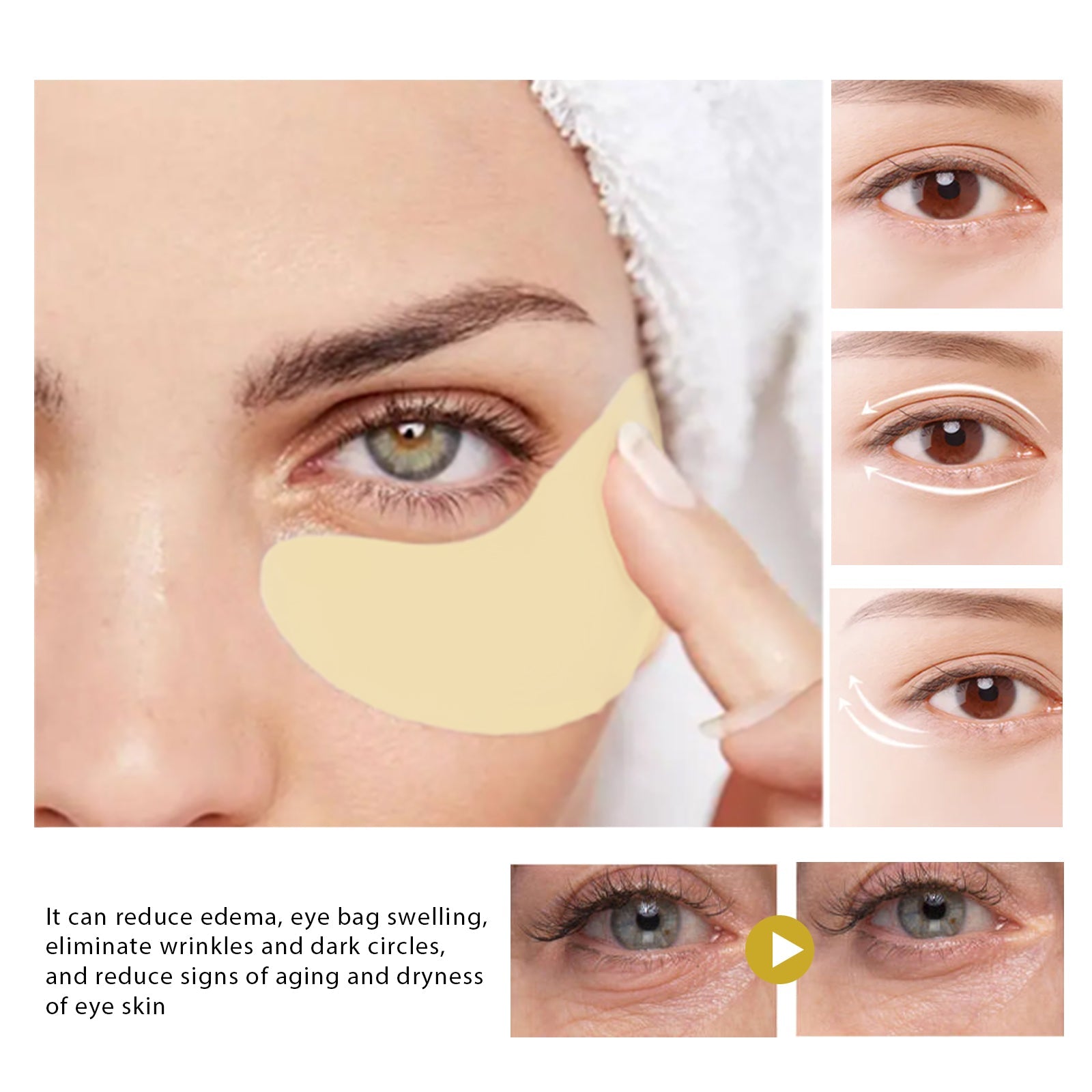 Retinol Eye Mask, Lightening And Lifting Fine Lines Around Eyes Repair Dark Circles And Eye Bags Moisturizing Eye Mask