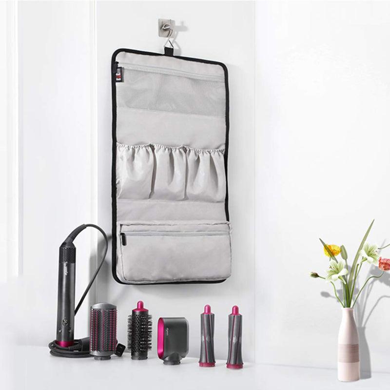 Large - capacity dustproof travel bag for Dyson Pre - Styling Dryer, fits curling barrels.