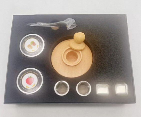 Solid wood wine barrel smoker bar whiskey seasoning tool smoked wine barrel set