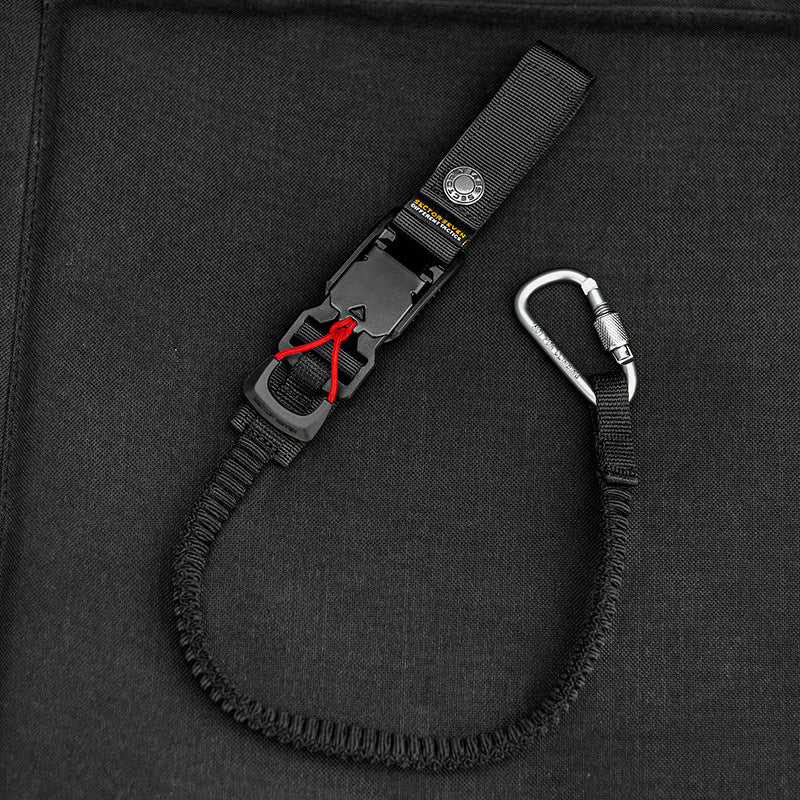 Func. tool rope, equip. tools, phone anti-loss hooks, bag & pant dec. ropes