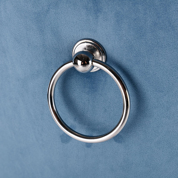 A&A Furniture Nikki Collection Modern High-end Tufted Solid Wood Contemporary PU 2-Pcs Set White+Light Blue