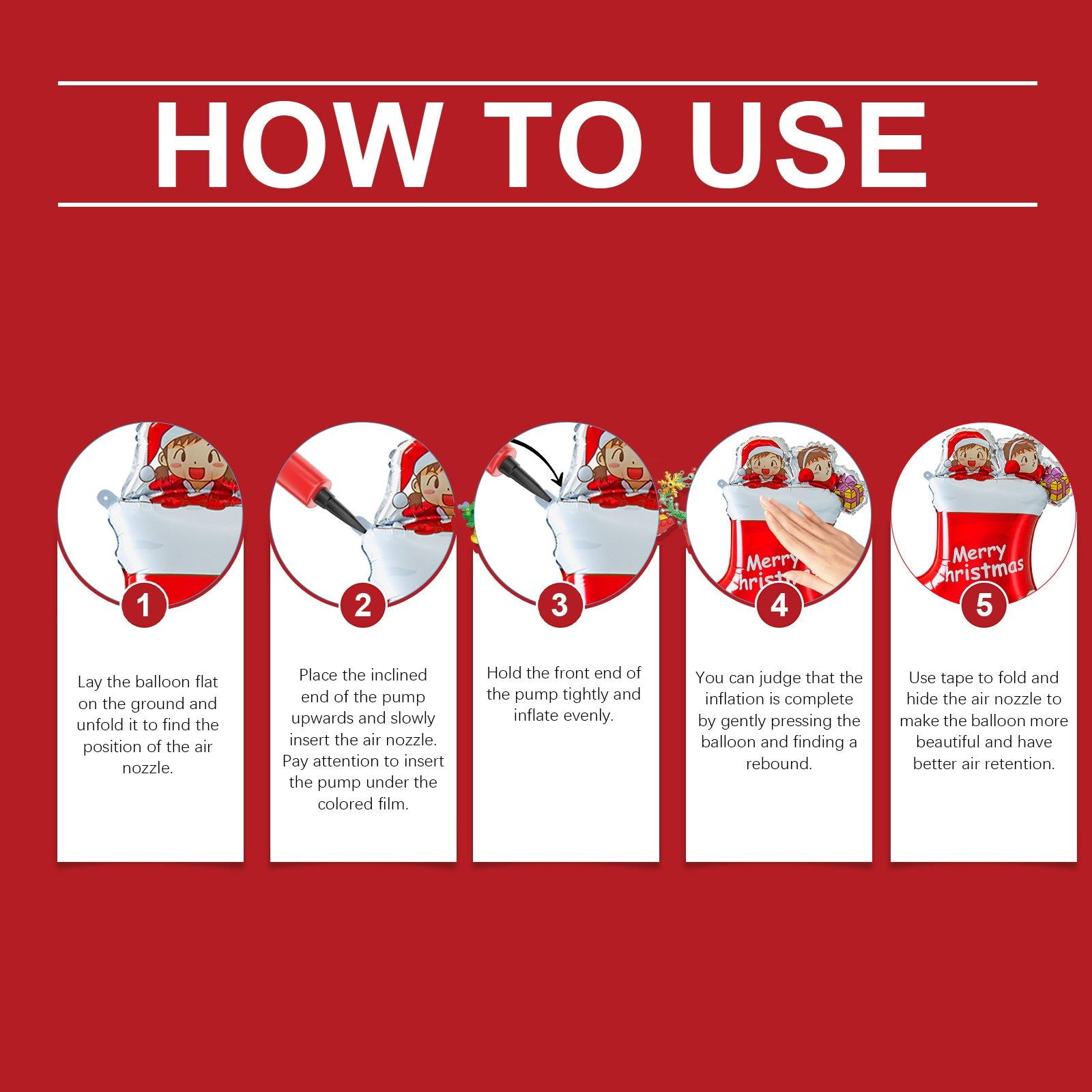 Christmas Balloons Balloon Standing Santa Claus Reindeer Christmas Tree Event Atmosphere Arrangement