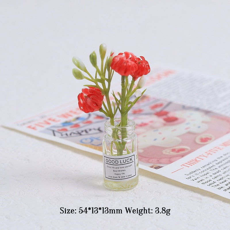 Multicolor three-dimensional luminous vase, creative handmade DIY cream glue accessories, resin small parts