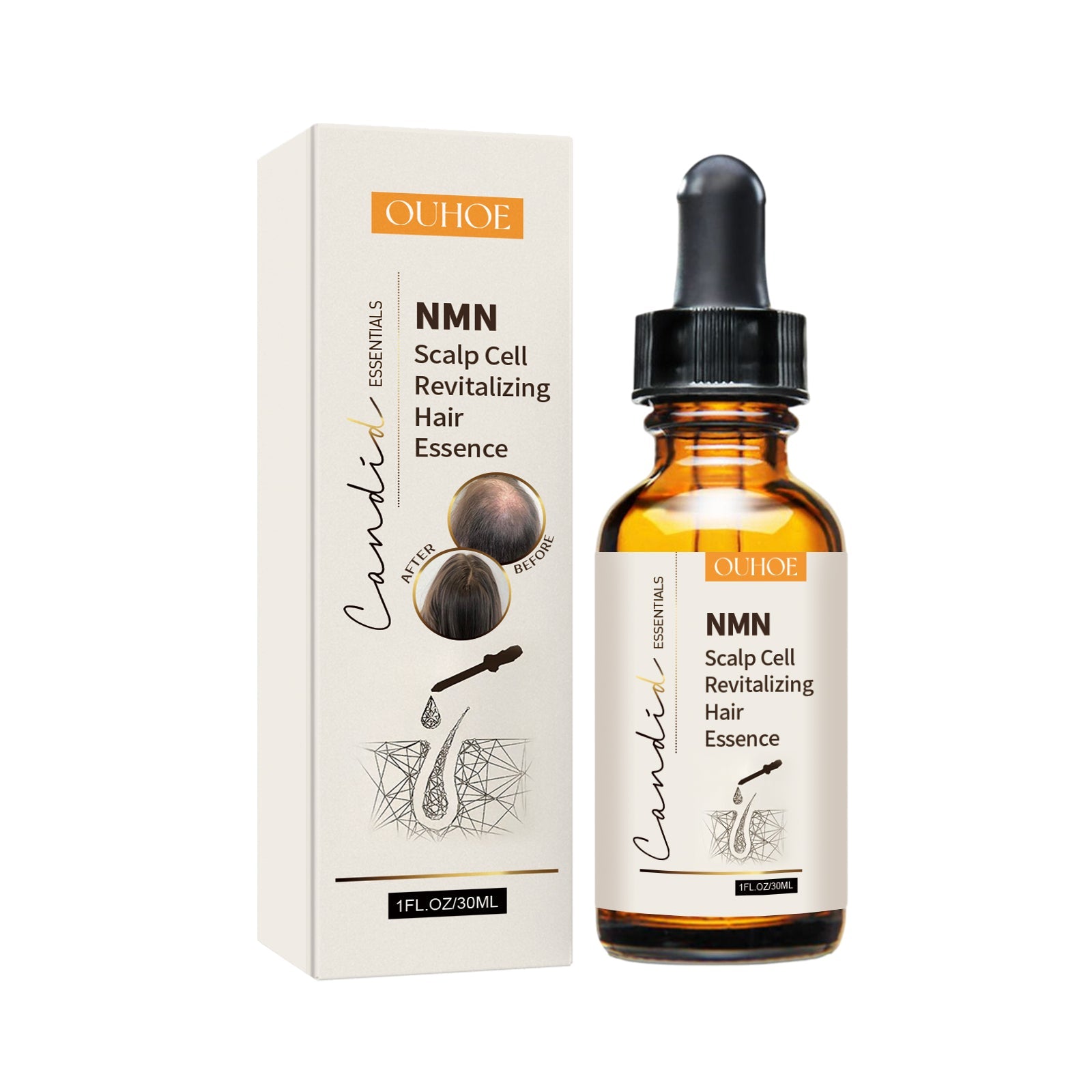 NMN Scalp Cell Revitalizing Hair Essence, Hair Care Strengthen And Strengthen Hair Repair Hair Root Thickening Hair Moisturizing Essence