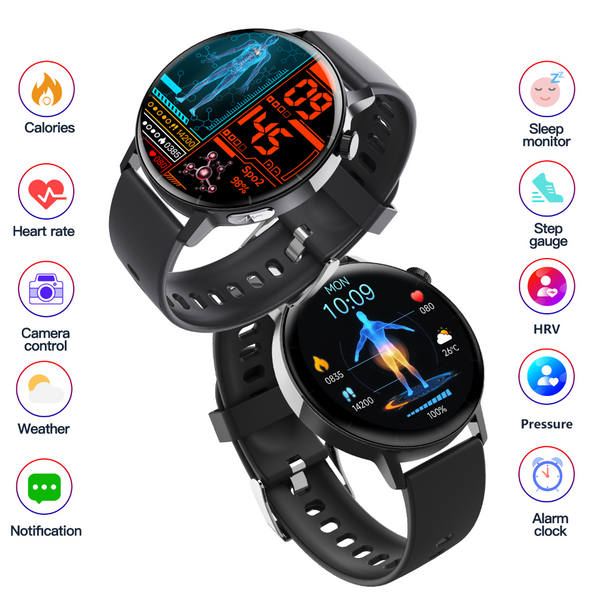 ECG monitor Smart Watch Non Invasive Blood Glucose Smart Watch with Blood Component Analysis