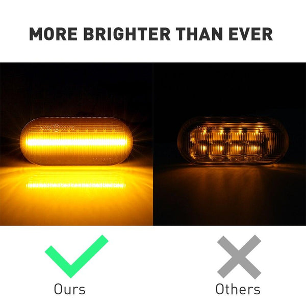 2pieces Led Dynamic Side Marker Turn Signal Light For Volkswagen VW Bora Golf 3 4 Passat 3BG Polo SB6 SEAT Ibiza Leon Skoda Ford
