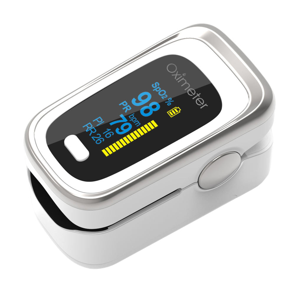 Finger pulse oximeter pulse oximeter saturation monitor respiratory rate FDA CE sleep monitor
