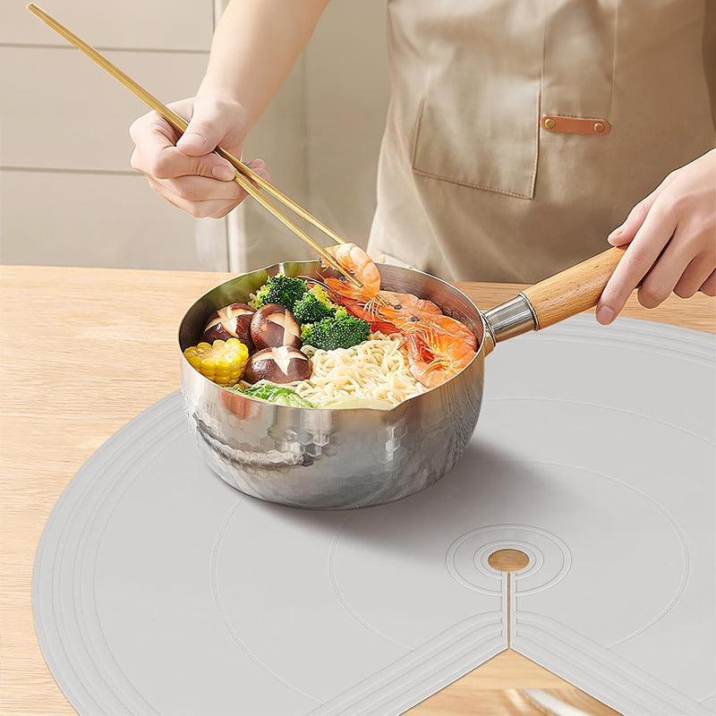 Lazy Susan Shelf Liner: Silicone, for Dual Tier Pie Cut Organizer, Non-Slip & Thermal Protection .2pcs